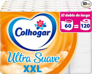 Colhogar Ultra Suave XXL 42 rollos 2 Capas por 15,37€ y el de 60 rollos por 22€