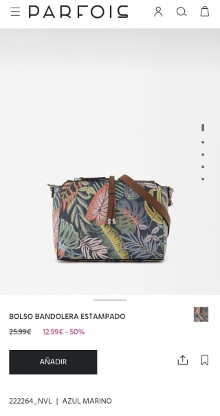 Bolso Bandolera estampado por 12,99€.