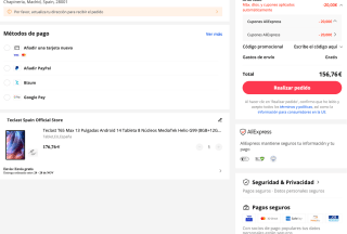 Tablet 13 pulgadas Teclast T65 Max 8GB 256GB por solo 156,76€