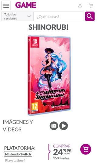 Shinorubi Nintendo Switch por 24,99€.
