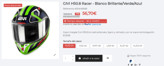 Casco GIVI H50.8 Racer 22.06 por 56,70€