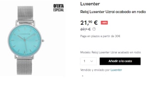 Reloj Luxenter Uzrai acabado en rodio por 21.9€