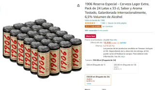 Pack 24 latas 1906 Reserva Especial Cerveza Lager Extra por 18,89€