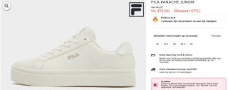 Fila Panache Junior sneakers voor €15 bij JD Sports