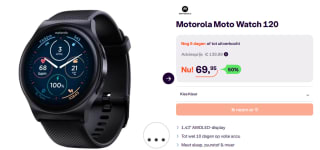 Motorola Moto Watch 120 in diverse kleuren voor €69,95 bij ibood