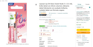 Brillo labial Liposan Lip Oil Gloss Sweet Nude por 2.76€