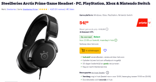 SteelSeries Arctis Prime Game Headset voor €54,99 bij Bol.com