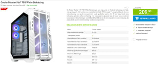 Cooler Master HAF 700 White Behuizing voor €209,90 bij Megekko
