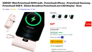 ISHIVA® Mini Powerbank 5000 mAh voor €11,99 bij Bol