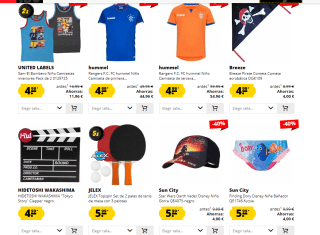 Hasta -90% de descuento en productos para actividaes outdoor infantiles