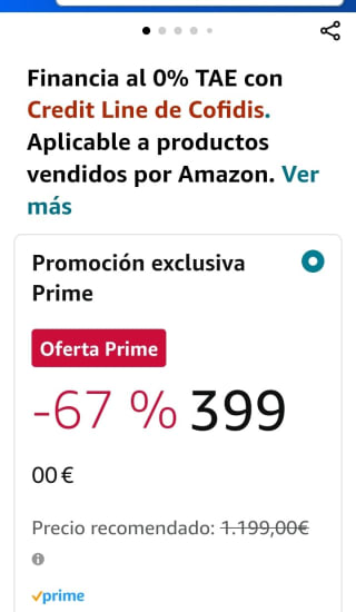 Motorola RAZR 8/256GB por 399€.