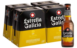 3 Cerveza Estrella Galicia Sin Gluten Lager Sin Gluten Pack de 24 Botellas x 25 cl a solo 31,75€
