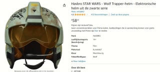 Hasbro STAR WARS - Wolf Trapper-helm voor €58,43 bij Amazon