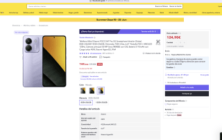 Móvil Poco M7 Pro 5G 8/256 por 124,90€