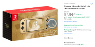 Nintendo Switch Lite Ed Hyrule $3,401 | Mercado Libre (Falabella)