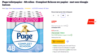 Page toiletpapier - 48 rollen voor €17,99 bij Bol
