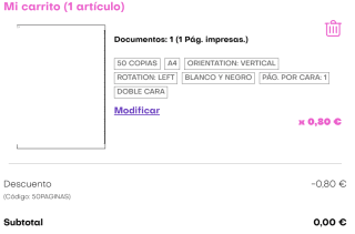 50 páginas gratis en blanco y negro doble cara en wecopy.es copistería online