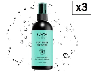 3 Unidades de NYX Professional Makeup Spray fijador Makeup Setting Spray, Larga duración, Ligero, Fórmula vegana, Acabado jugoso, Formato Maxi 180 ml por 33.85€