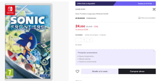 Videojuego Nintendo Sonic Frontiers por 16,85€