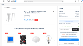 2 Taburetes Industriales Strong 43x43x77cm Thinia Home por 47,94€