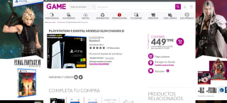 Consola PS5 Slim Digital 1TB Chassis D por 449,99€