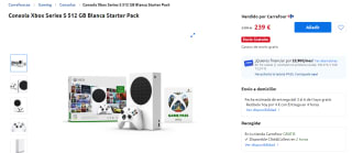 Consola Xbox Series S 512 GB Starter Pack por 239€