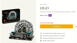 LEGO Star War Troonzaal van de Keizer Diorama Modelbouw Set voor €69,99 bij de Bijenkorf