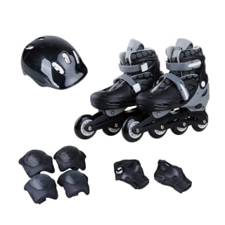 Patins Infantil com 4 Rodas in Line + kit Proteção - R$ 239,99