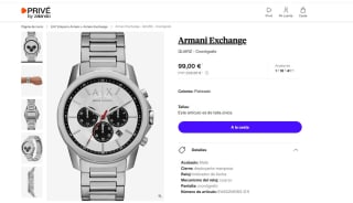 Reloj Cronógrafo marca Armani Exchange por 99€