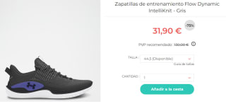 Zapatillas de entrenamiento para Hombre Under Armour Flow Dynamic IntelliKnit por 31.9€