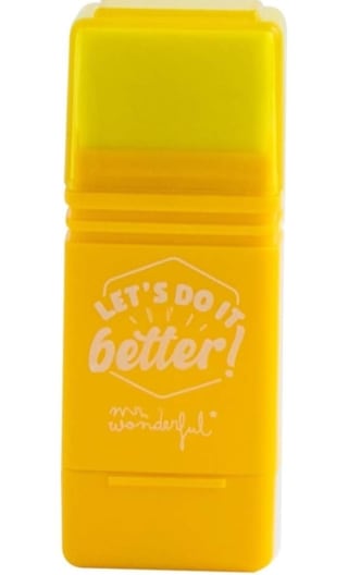Mr Wonderful Goma con sacapuntas por 2,60€.