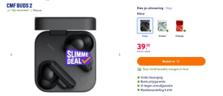 CMF Buds 2 Zwart met Active Noice Cancelling voor €39,95 bij Mobiel