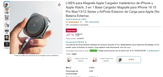 Base carga de iPhone y Apple Watch, 3 en 1 por 15,95€