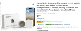 Meross WLAN Hygrometer Thermometer Indoor, inclusief een Meross Hub voor €24,19 bij Amazon