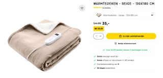 Electrische knuffeldeken voor €35 bij de Xenos