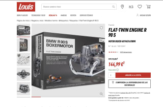 Modelo motor BMW R90S BOXER escala 1:2 Francis Transparente 200 piezas por solo