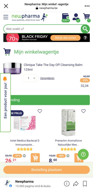 10% korting op Clinque producten bij Newpharma