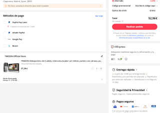 TMEZON Videoportero 4 Hilos con Monitor de 7" y Timbre 16 Tonos por 52,96€