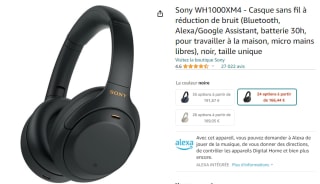 Casque audio sans fil Sony à 166,44€