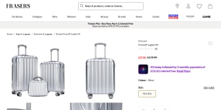 Elevate Premium 3-Piece Luggage Set – Silver – £37