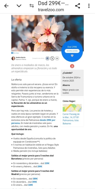 Otoño y almendros en Mallorca 6 dias con Vuelos desde 299€.