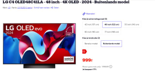 LG OLED48C41LA| Buitenlands Model (2024) voor €999 bij Bol