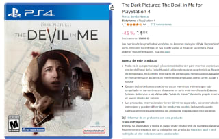 Videojuego The Dark Pictures: The Devil in Me PS4 por 14,25€