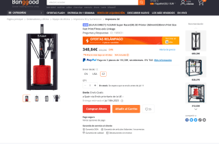 Impresora 3D FLSUN Super Racer SR 3D Printer 260mmX330mm por 319€