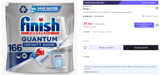 Finish Powerball Quantum Infinity Shine 166 pastillas lavavajillas por 19,99€
