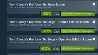 Tot 60% korting op Rainbow Six Siege voor de PC via Steam