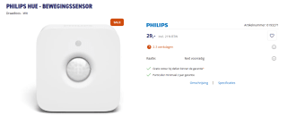 Philips Hue bewegingssensor voor €29 bij Azerty