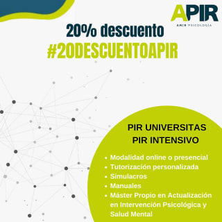 20% de descuento en la matrícula del curso de preparación del PIR Universitas o Intensivo en APIR