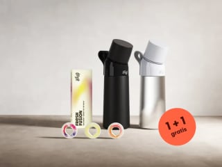 1+1 gratis op stalen flessen bij AirUp