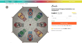 Paraguas Automático Los Vengadores por 5,49€